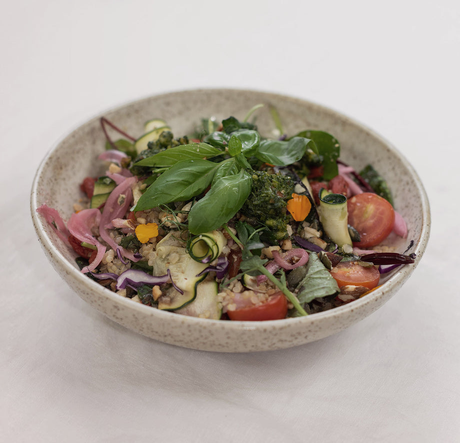 Tomato & Basil Quinoa Salad Feat. Lion's Mane