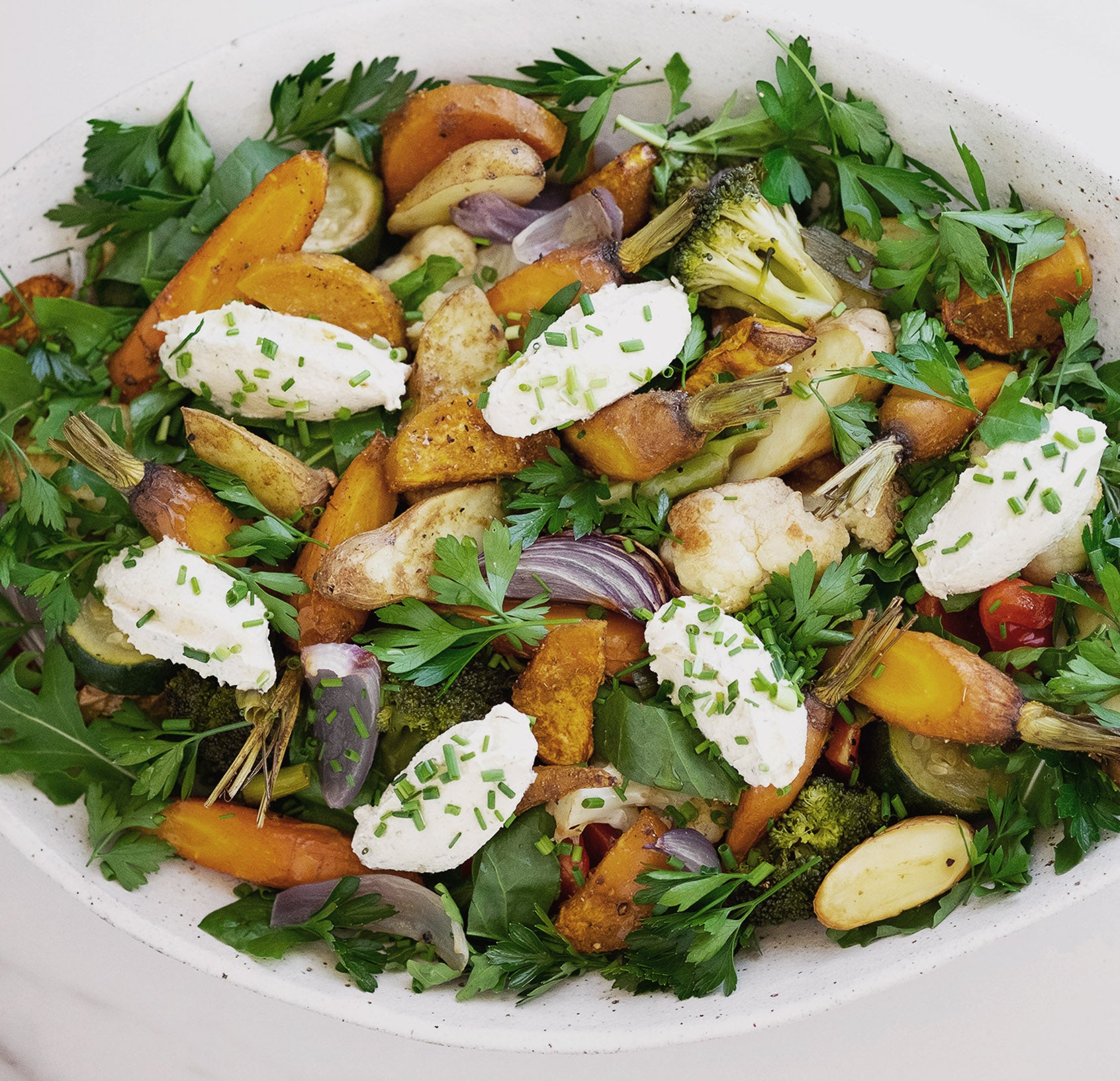 Ultimate Roast Veggie Salad With Mason's Mushrooms