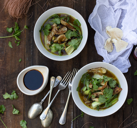 Mushroom, Chicken & Ginger Immune Boosting Soup (Recipe by Jessica Cox)